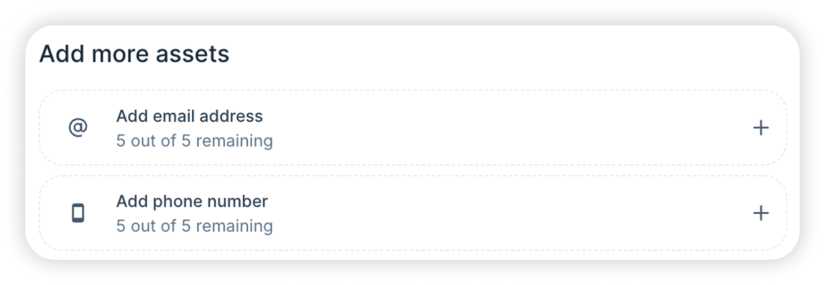 View of NordProtect's monitored assets tab, empty state.png