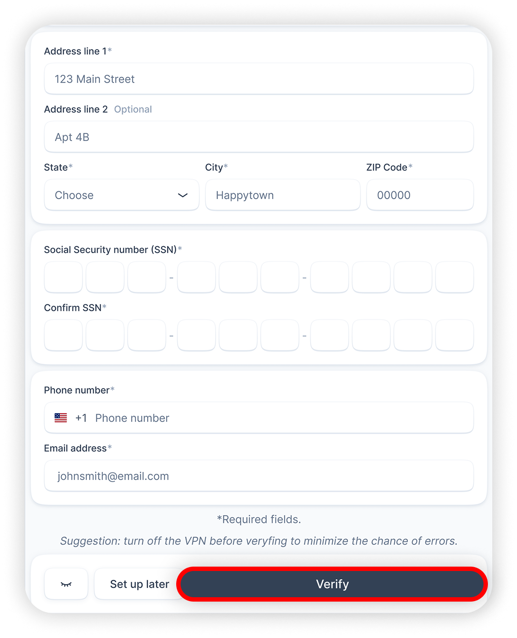 View of NordProtect ID verify section, verify button is highlighted.png